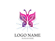 Butterfly logo icon vector design illustration
