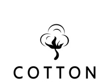 Soft natural organic cotton flower plant logo for cotton plantations, industries,business,textile,clothing and beauty,vector
