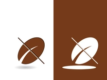 Coffee bean icon vector illustration template