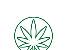Canabis leaf logo and symbol vector