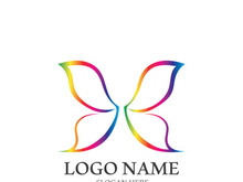 Butterfly logo icon vector design illustration
