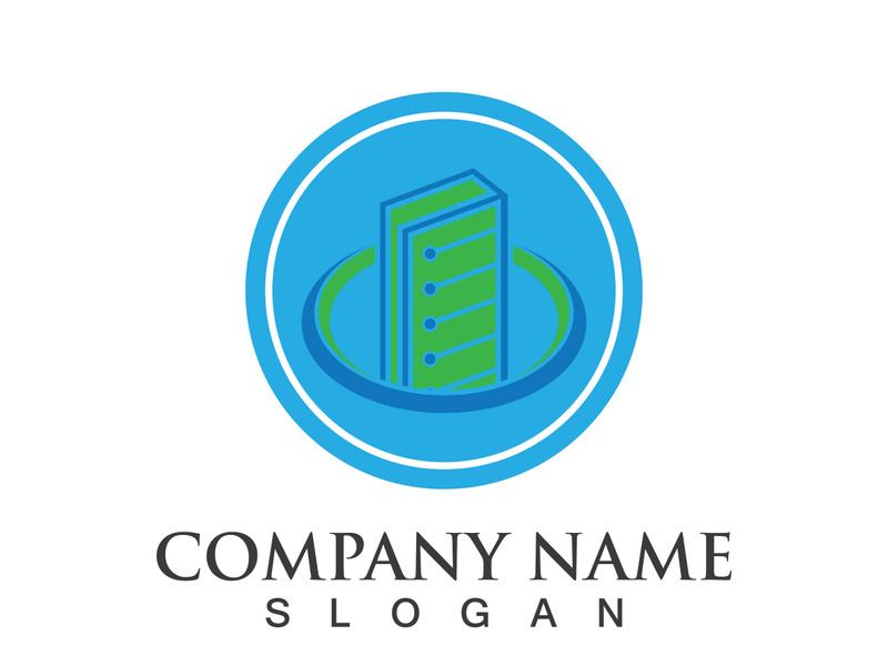 Digital book logo technology vector icon design