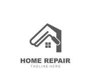 Home Repair logo design with handyman modern service template