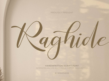 Raghide Script Font preview picture