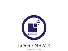 Digital book logo technology vector icon design