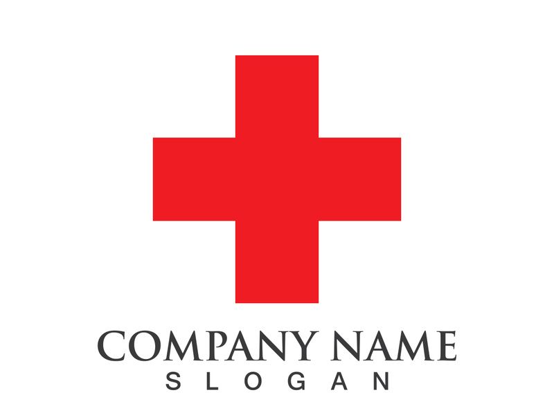 Medical health icon digital logo design vector illustration