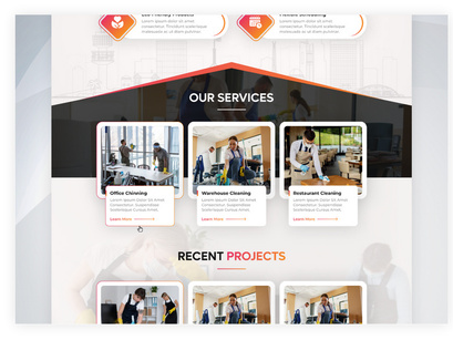 Professional Commercial Cleaning Service UI Kit