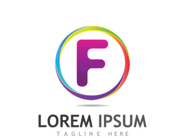 Modern F initial letter logo. preview picture