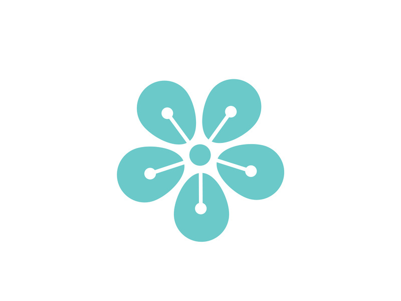 flower vector icon design template