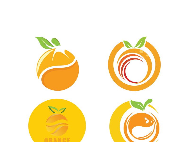 Orange logo design vector icon illustration design