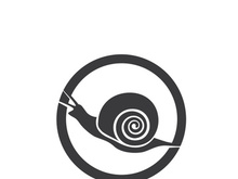 snail animal logo and symbol template