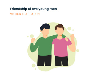 Friendship of two young men preview picture