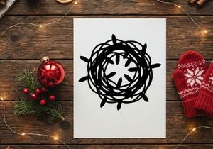 Coiled string of Christmas fairy lights isolated on a clean white background