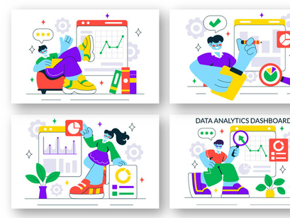 10 Data Analytics Dashboard Illustration