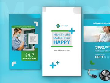 Blue color theme Medical Social Media Story Template preview picture