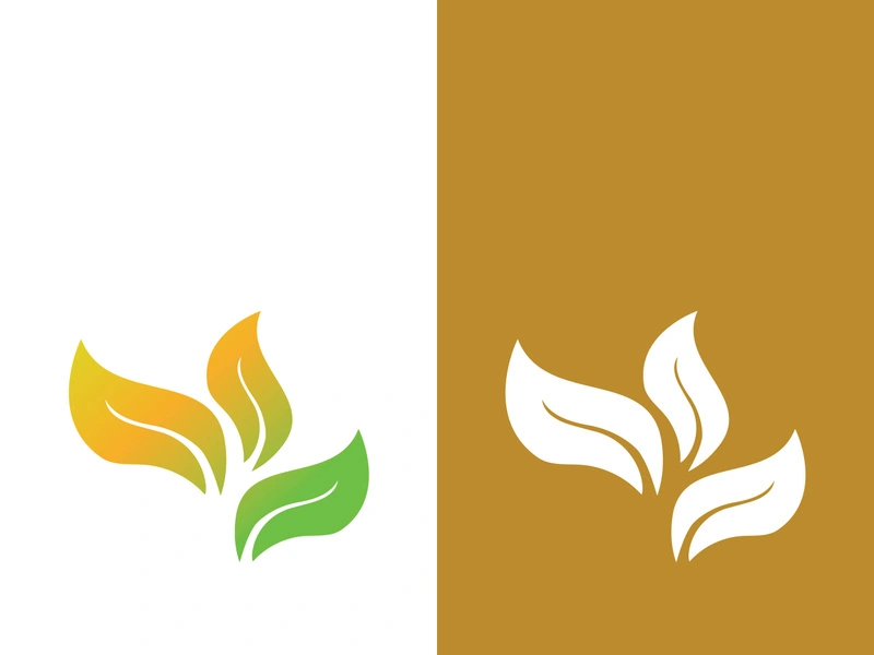 Logos of green tree leaf ecology nature element vector