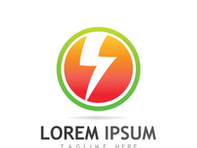 Colorful electric lightning logo design.