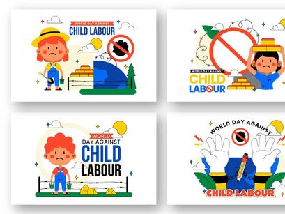10 World Day Against Child Labour Illustration