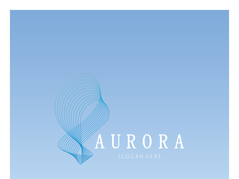 aurora logo design icon illustration vector template