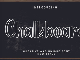 Chalkboard Font preview picture