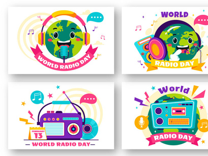 13 World Radio Day Illustration