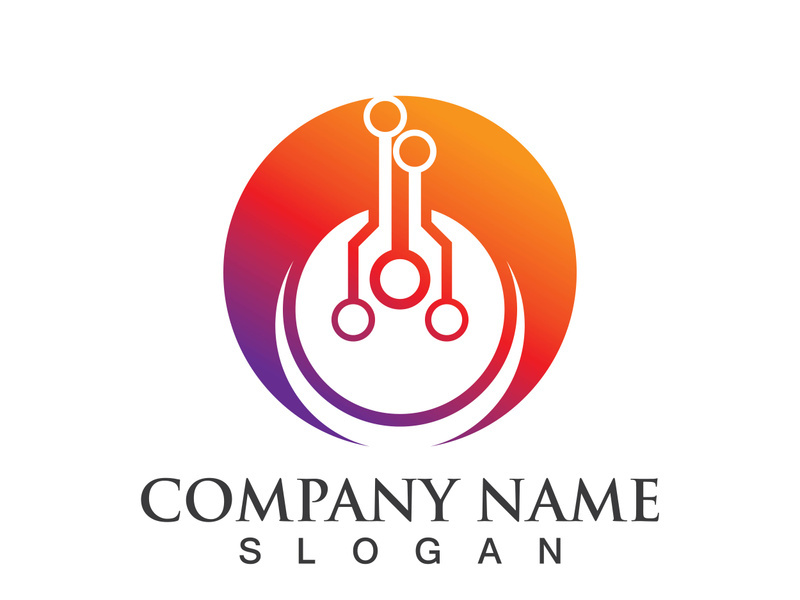 Technology logo images illustration design template