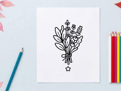 Hand-drawn white lily of the valley bouquet with ribbon. Delicate spring floral illustration for greeting cards and wedding decor.