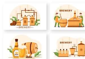 10 Beer Brewery Illustration