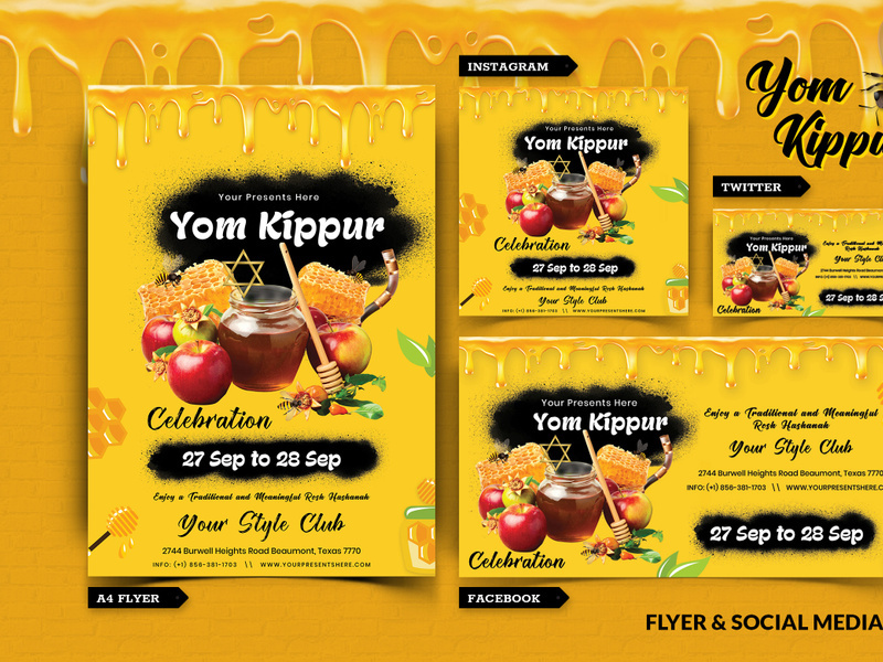 Yom Kippur Flyer & Social Media Pack