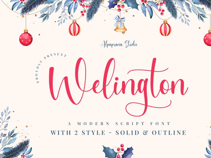 Welington - Modern Script Font