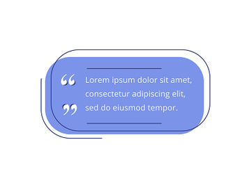 Quote blank frame vector template preview picture
