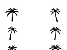 Palm tree summer logo design with creative ideas.