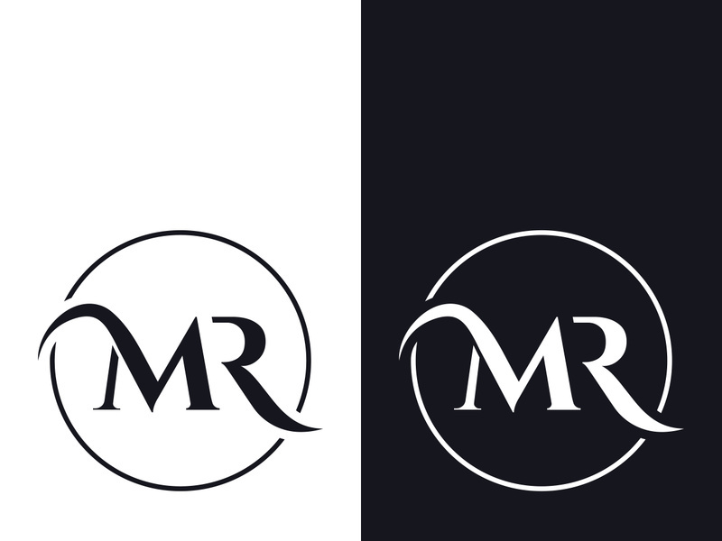 Luxury letters MR , RM , M , R with an elegant, modern and unique monogram. Logo for business card , business , brand , company.