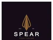Spear logo icon vector illustration design.Head spear logo vintage illustration design vector