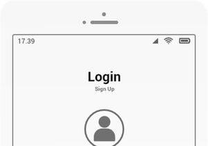 Mobile App Sing-In and Sign Up Page Template Design