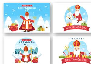 15 Saint Nicholas Day or Sinterklaas Illustration
