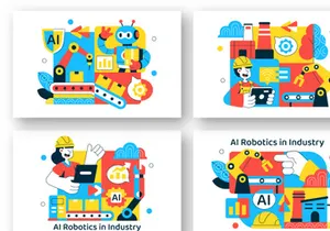 10 AI Robotics In Industry Illustration
