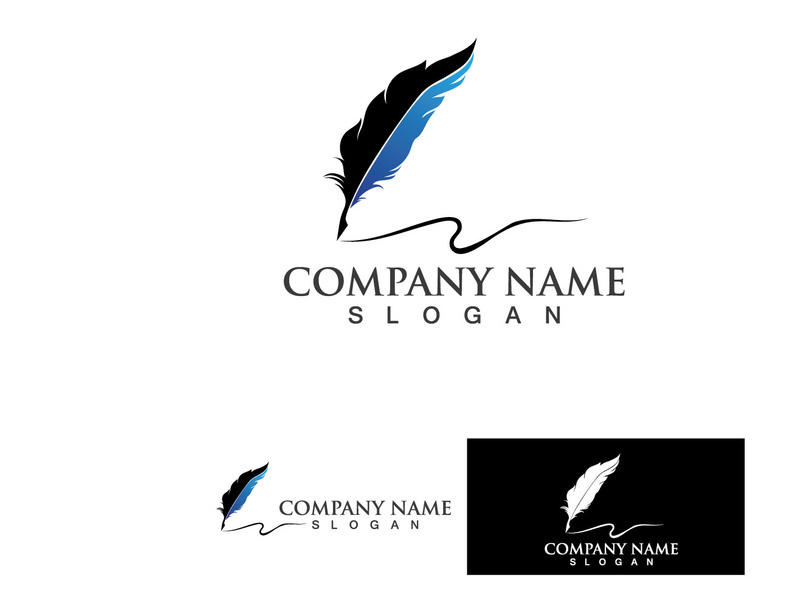 Feather pen sign Business logo vector icon
