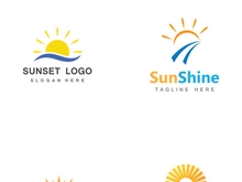 Sun logo design with a modern concept.