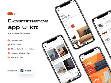 Compify ecommerce ios app ui kit preview picture