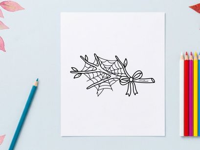Desenho botânico à mão de ramos de flores silvestres. Ilustração de arte linear delicada para projetos de design com tema natural.