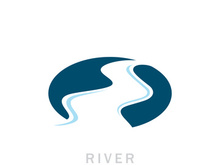 River logo vector icon illustration design