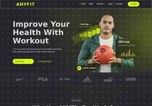 AnyFIT - Workout Landing Page