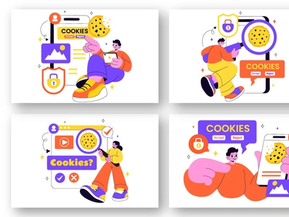 10 Internet Cookies Technology Illustration