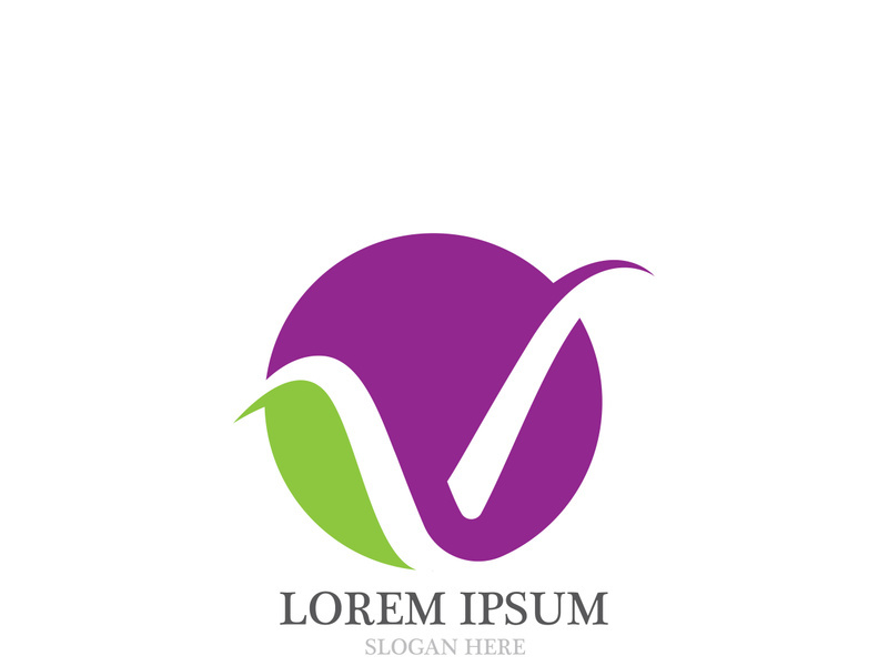 V  Logo Template vector icon illustration design