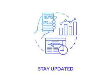 Stay updated concept icon preview picture