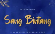 Sang Bintang - Handwritten Font