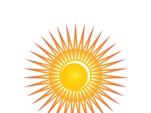 Creative sun concept logo illustration design template