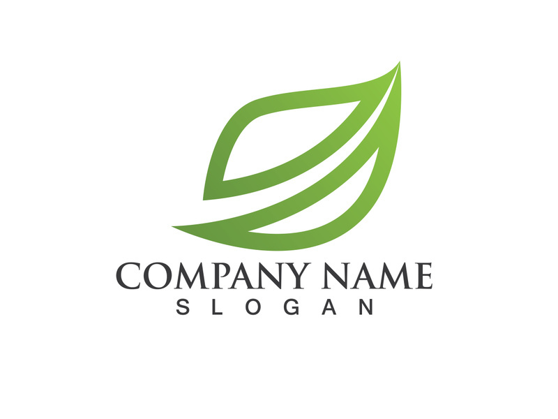 Eco leaf green logo vector