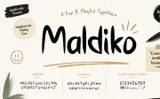 Maldiko – Playful Handwritten Display Font